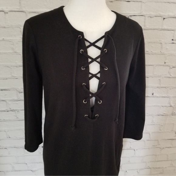 Free People | Lace Up Casual Popover Mini Dress - Picture 4 of 8